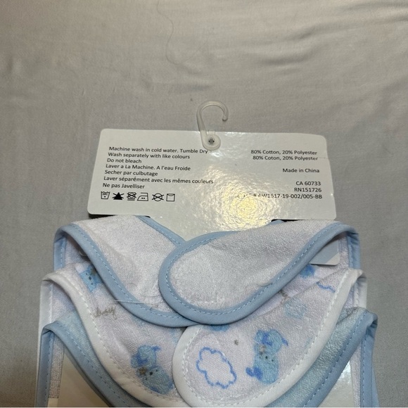 Portfolio - NWT - Baby Bib Set - Blue and White - Picture 3 of 3